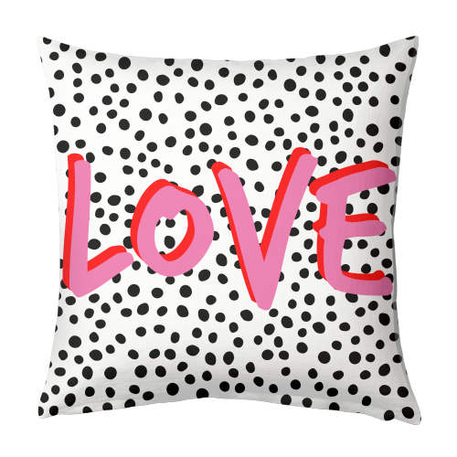 Love Polka Dot - quirky cushion by Laura Bb