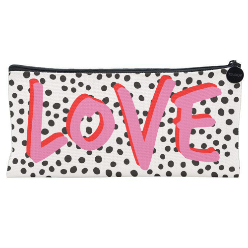 Love Polka Dot - unique pencil case by Laura Bb