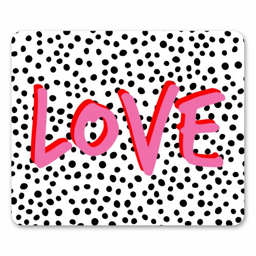 Love Polka Dot - Mouse Mats by Laura Bb