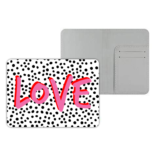 Love Polka Dot - designer passport cover by Laura Bb