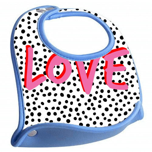 Love Polka Dot - Neoprene Baby Bib by Laura Bb
