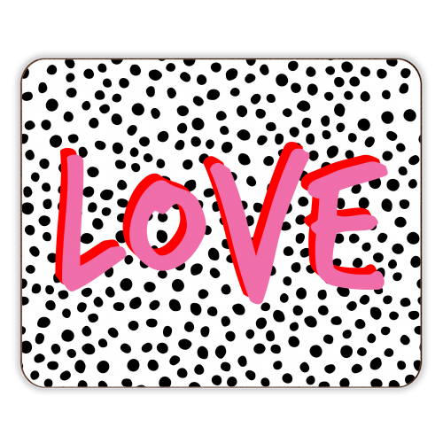 Love Polka Dot - printed mouse mat by Laura Bb