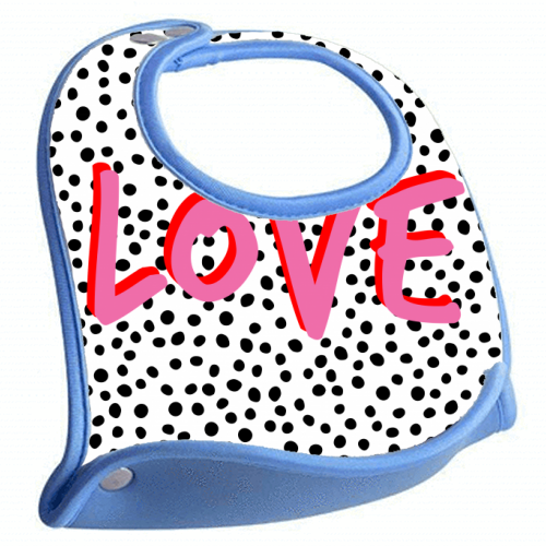 Love Polka Dot - Neoprene Baby Bib by Laura Bb