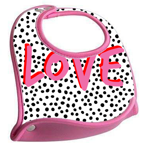 Love Polka Dot - Neoprene Baby Bib by Laura Bb