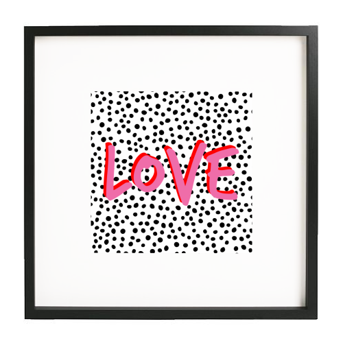 Love Polka Dot - printed framed picture by Laura Bb