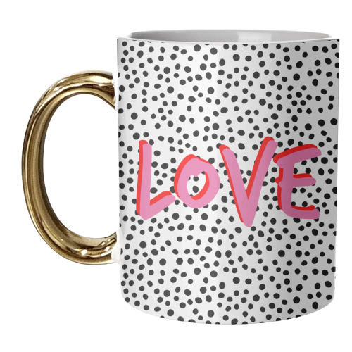 Love Polka Dot - unique mug by Laura Bb