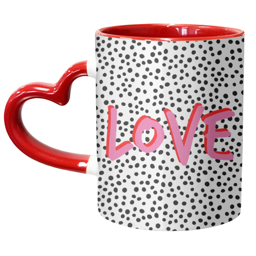 Love Polka Dot - unique mug by Laura Bb