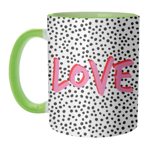 Love Polka Dot - unique mug by Laura Bb