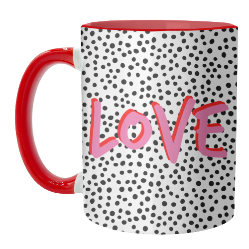 Love Polka Dot - unique mug by Laura Bb
