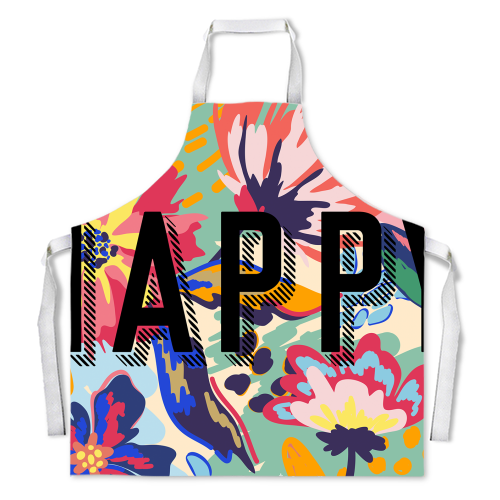 Happy - personalised baking apron by Laura Bb