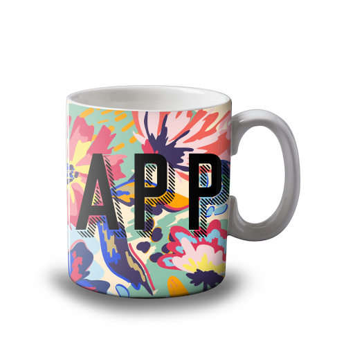 Happy - unique mug by Laura Bb