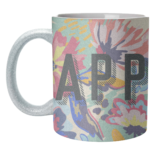Happy - unique mug by Laura Bb