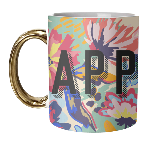 Happy - unique mug by Laura Bb