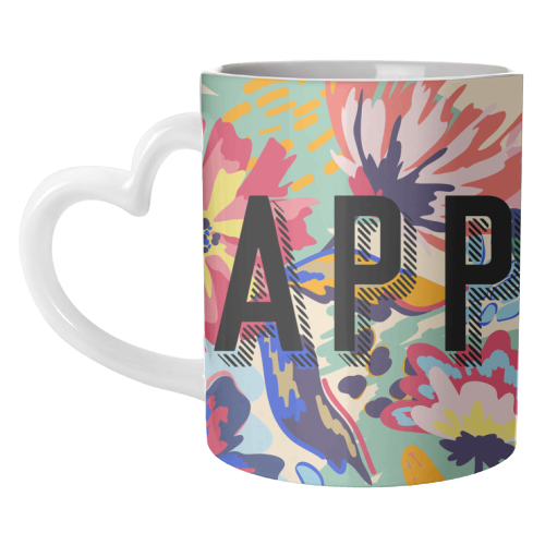 Happy - unique mug by Laura Bb