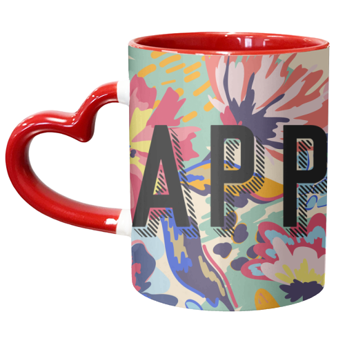Happy - unique mug by Laura Bb