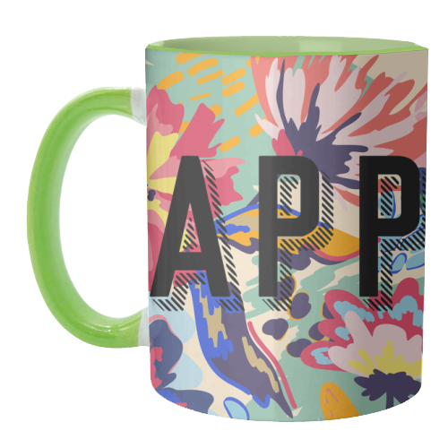 Happy - unique mug by Laura Bb