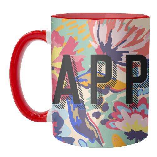 Happy - unique mug by Laura Bb