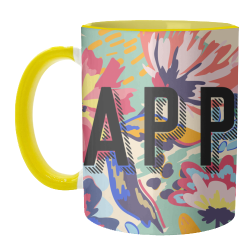 Happy - unique mug by Laura Bb