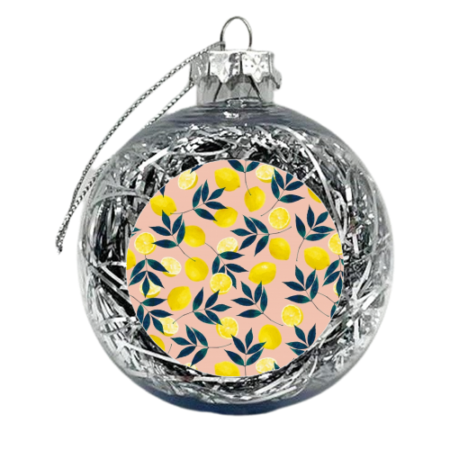 Lemons - Christmas Tinsel Baubles by Laura Bb