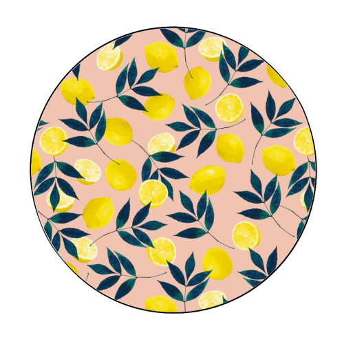 Lemons - Circle Stickers by Laura Bb