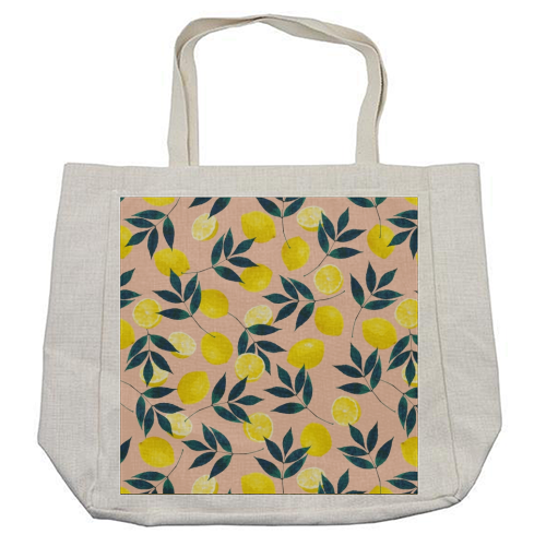 Lemons - cool beach bag by Laura Bb