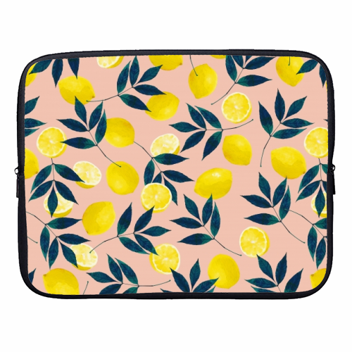 Lemons - designer laptop sleeve by Laura Bb