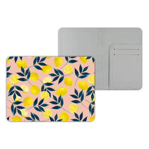 Lemons - designer passport cover by Laura Bb