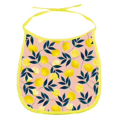 Lemons - funny baby bib by Laura Bb