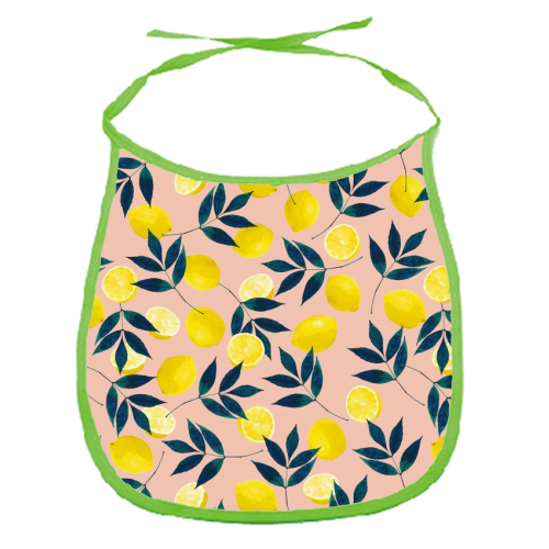Lemons - funny baby bib by Laura Bb