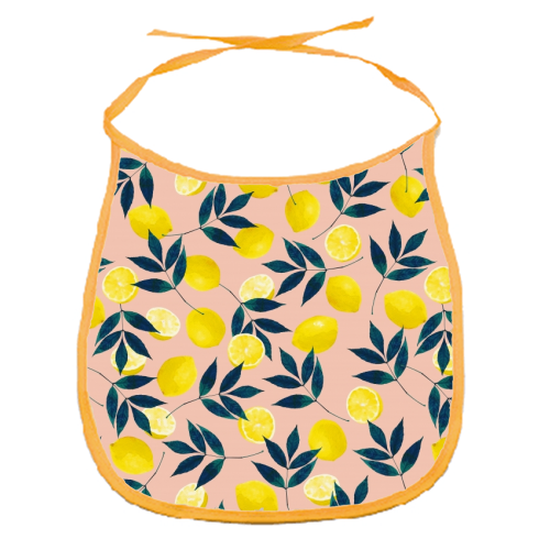 Lemons - funny baby bib by Laura Bb
