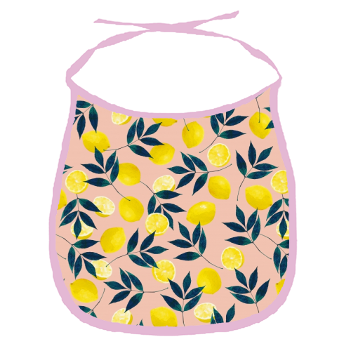 Lemons - funny baby bib by Laura Bb