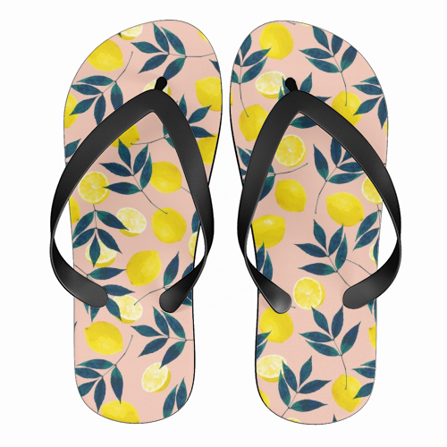 Lemons - funny flip flops by Laura Bb