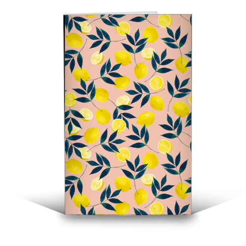 Lemons - Greetings card by Laura Bb