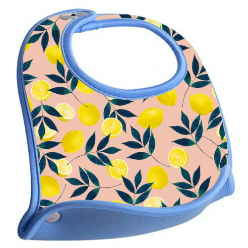 Lemons - Neoprene Baby Bib by Laura Bb