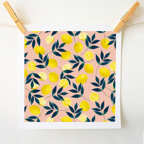 Lemons - original print by Laura Bb