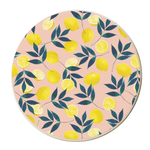 Lemons - personalised drink coaster by Laura Bb