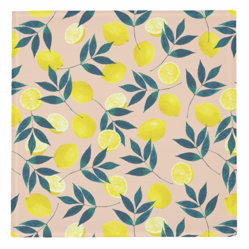 Lemons - personalised drink coaster by Laura Bb