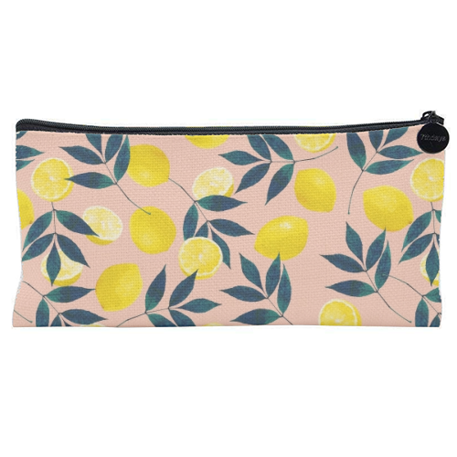 Lemons - unique pencil case by Laura Bb
