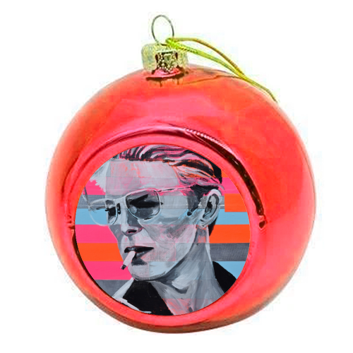 Neon Bowie - Christmas bauble by Laura Bb