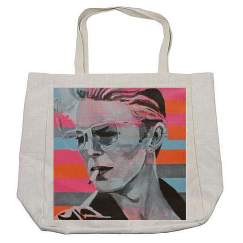 Neon Bowie - cool beach bag by Laura Bb