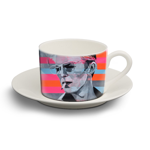 Neon Bowie - Cup & Saucers by Laura Bb