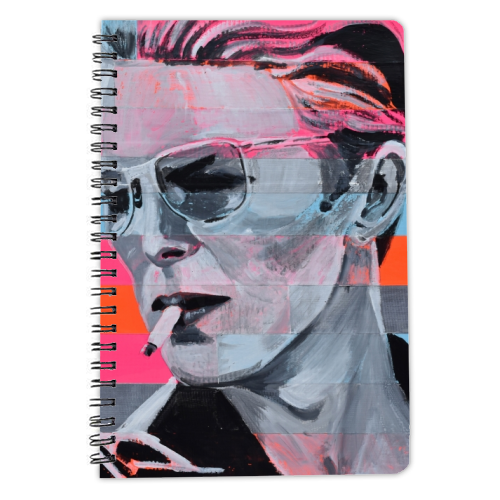 Neon Bowie - designed notebook by Laura Bb