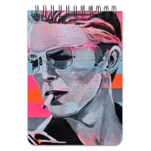 Neon Bowie - designed notebook by Laura Bb