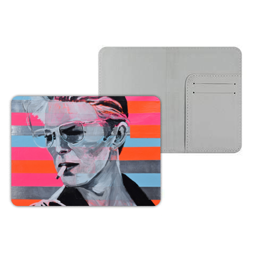 Neon Bowie - designer passport cover by Laura Bb