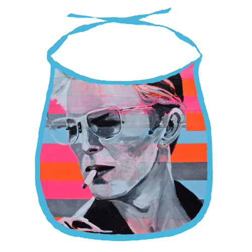 Neon Bowie - funny baby bib by Laura Bb