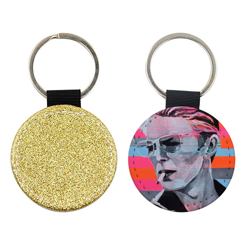 Neon Bowie - keyring by Laura Bb