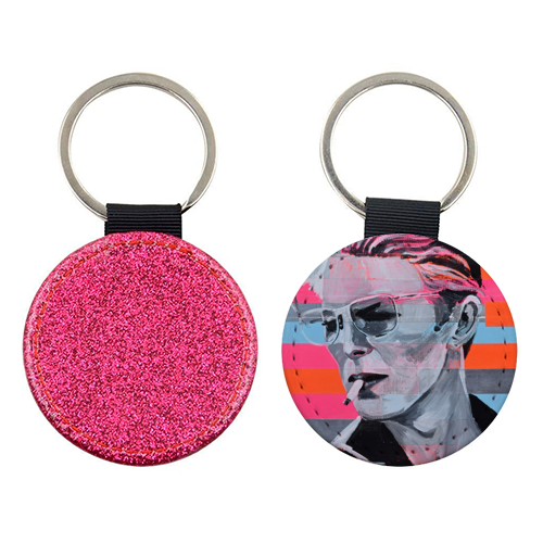 Neon Bowie - keyring by Laura Bb