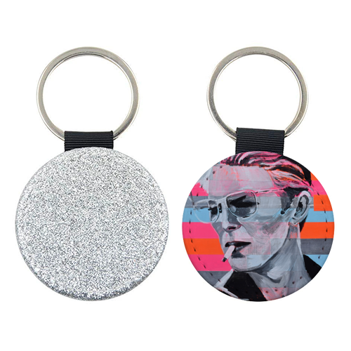 Neon Bowie - keyring by Laura Bb
