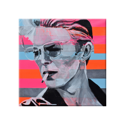 Neon Bowie - large photo on canvas by Laura Bb