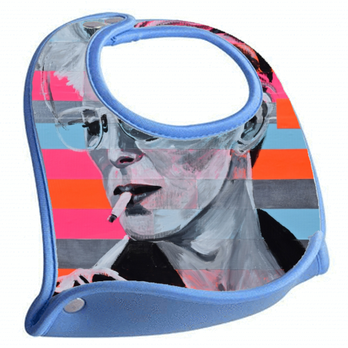 Neon Bowie - Neoprene Baby Bib by Laura Bb